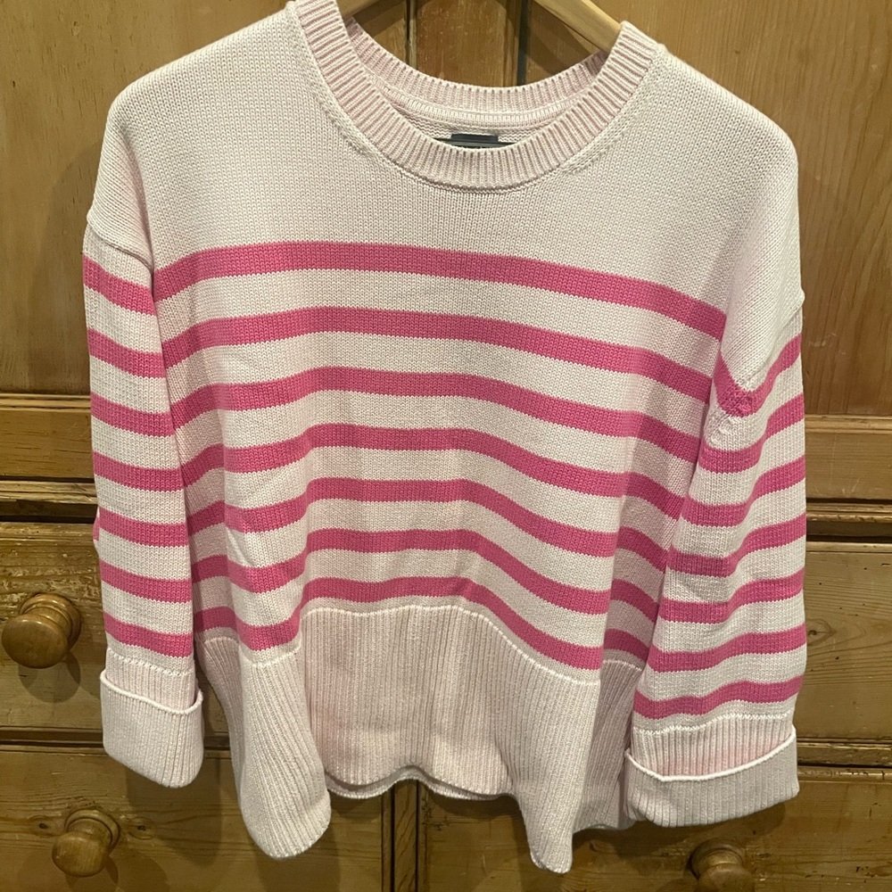 GAP Pink Striped Women's Sweater